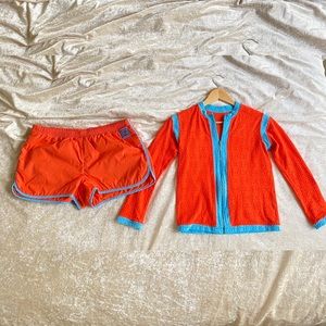 Vintage Authentic CHANEL Tangerine/Aqua Shorts!😍